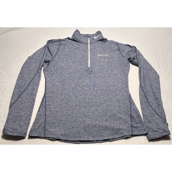 Butler Bulldogs Nike Women’s 1/4 Zip Long Sleeve Shirt Dri Fit NCAA Indianapolis - Picture 1 of 10